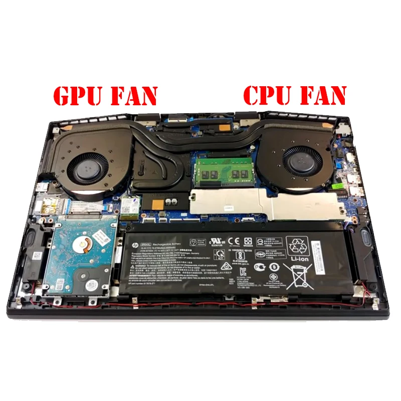 Laptop Cpu Gpu Ventilador de Refrigeração 4pin para hp Omen 17-cb Tpn-c144 Gtx 1660 Mg75091v11c010-s9a Mg75091v1-1c01-1c020-s9a - Imagem 3