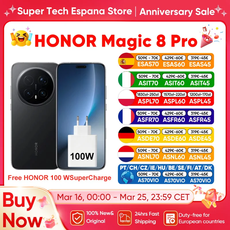 Smartfon HONOR Magic8 Pro 5G z EU za $951.74 / ~3633zł