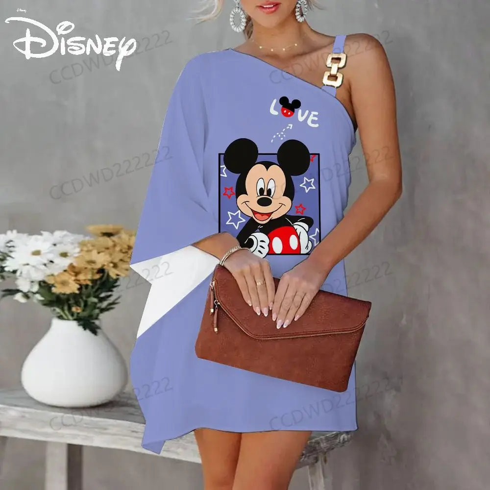 

Diagonal Collar Luxury Party Dress Minnie Mouse Prom Dresses 2023 Mickey Disney One-Shoulder Elegant Women Evening Sexy Collar
