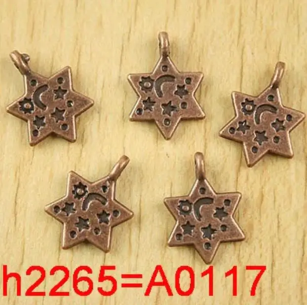 

20 шт. 19,9x13,9 мм Подвески в виде медной звезды H2265