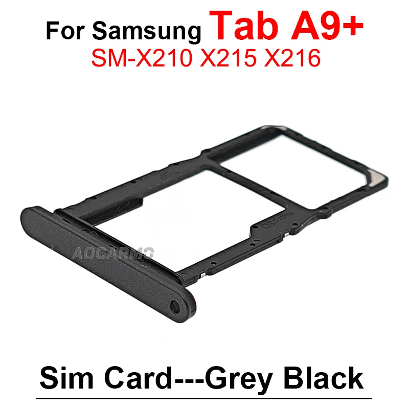 삼성 갤럭시 탭 A9 플러스 A9 + Sim 트레이 홀더 소켓 슬롯 SM- X210 X215 X216B X115 수리 부품에 대한 Sim 카드 교체 부품