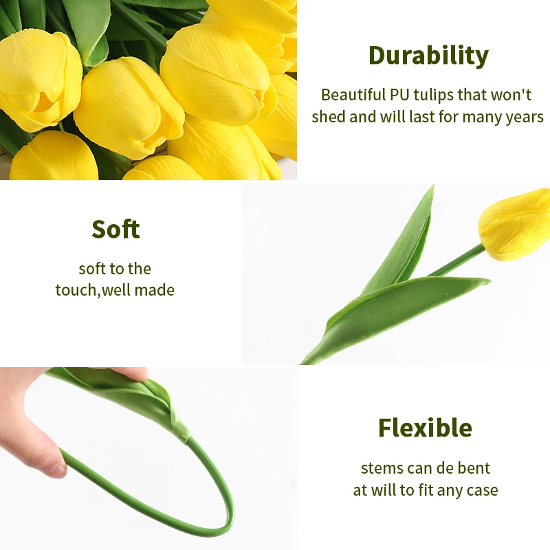 5/10Pcs 29cm Tulip Artificial Flowers Bouquet PE Foam Fake Flower for Wedding Ceremony Decoration Outdoor Garden Home Room Decor