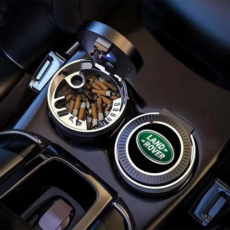 Car Ashtray Auto interior accessories multifunctional car ashtray LED For Land Rover Discovery X79 X99 Evoque Freelander SVR RANGE ROVER LR2