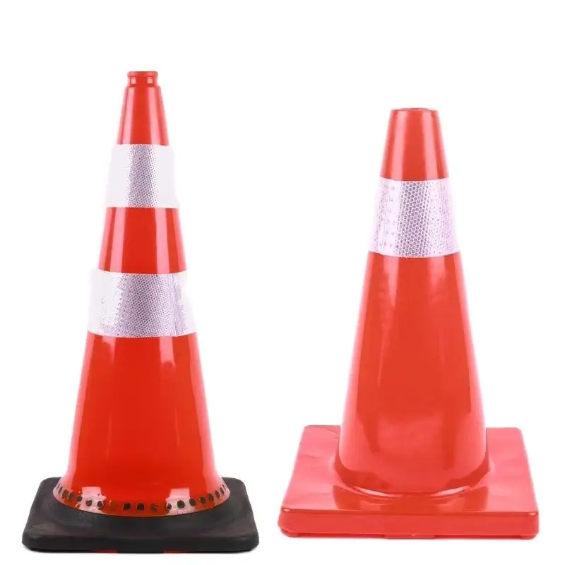 15cm*9.87cm*14.65cm Reflective Road Cone Sleeve PVC Lattice Reflector Film For Cones
