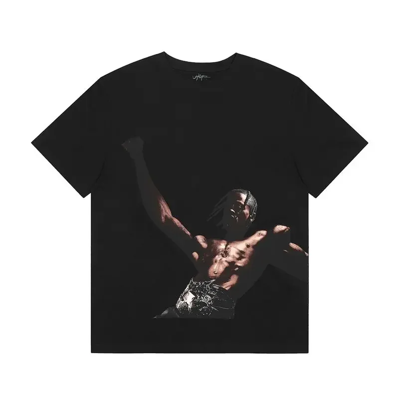 Fashion New TRAVIS SCOTT UTOPIA Rap Album Summer Men and Women Loose Casual Trendy Brand Cotton Short-sleeved T-shirt