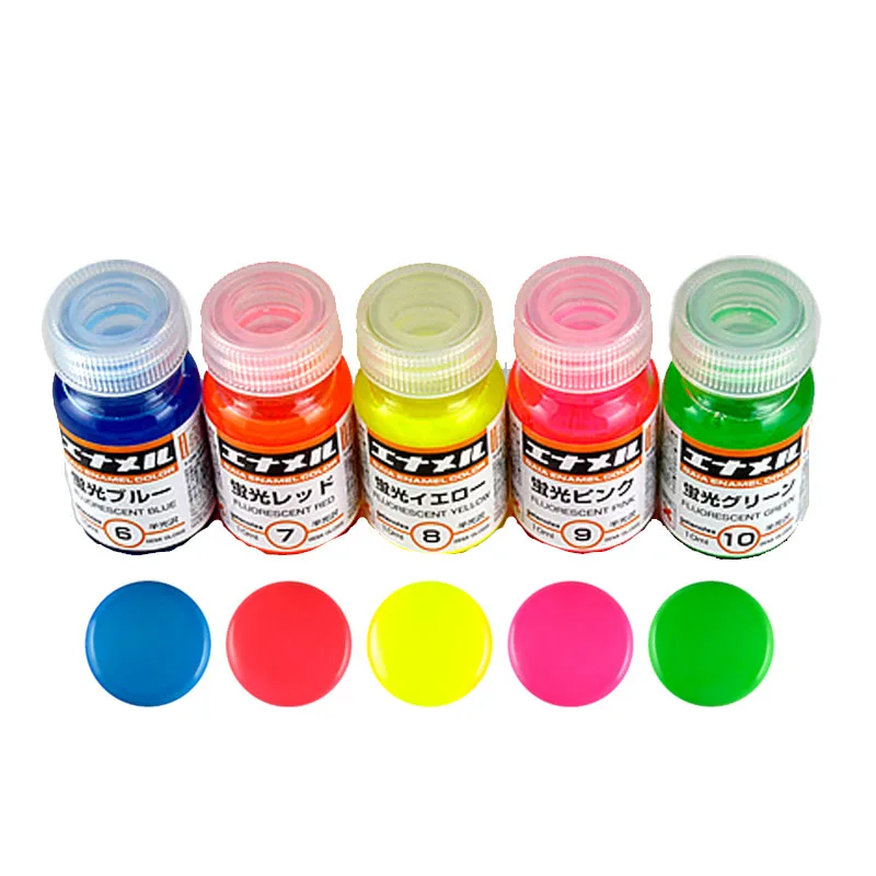 

10ml GE06-GE10 Enamel Fluorescent Colors Paint Coating Pigment For DIY Handcraft Military Tank Ship Plane Soldier Building Tool