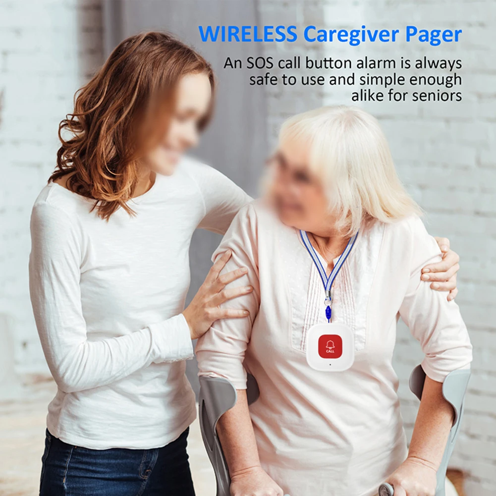 Tuya WiFi Smart SOS Call Button Wireless Caregiver Pager Phone Transmitter Call Button For Kids Elderly Patient