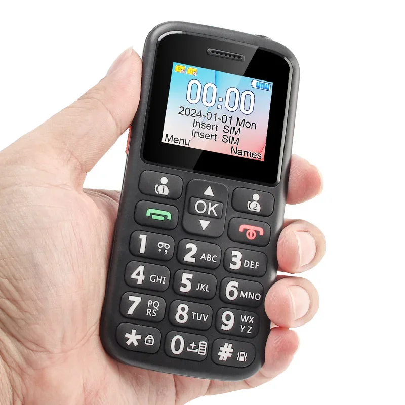 UNIWA M220 GSM Feature Phone SOS 1.77 Inch Dual SIM Simple Cheap Big Button Keypad Cellphone for Elderly Arabic Russian Keyboard 3