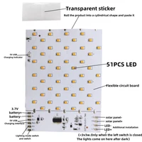 3.7 V flamme solaire lampe à LED PCBA simulé lampe torche solaire lampe torche contrôleur Circuit imprimé 51 pièces LED 5