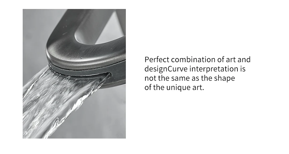 Description Picture 6 of itemBasin Faucets Waterfall Bathroom Faucet Single handle Basin Mixer Tap Bath Black Faucet Brass Sink Water Crane Silver 855983