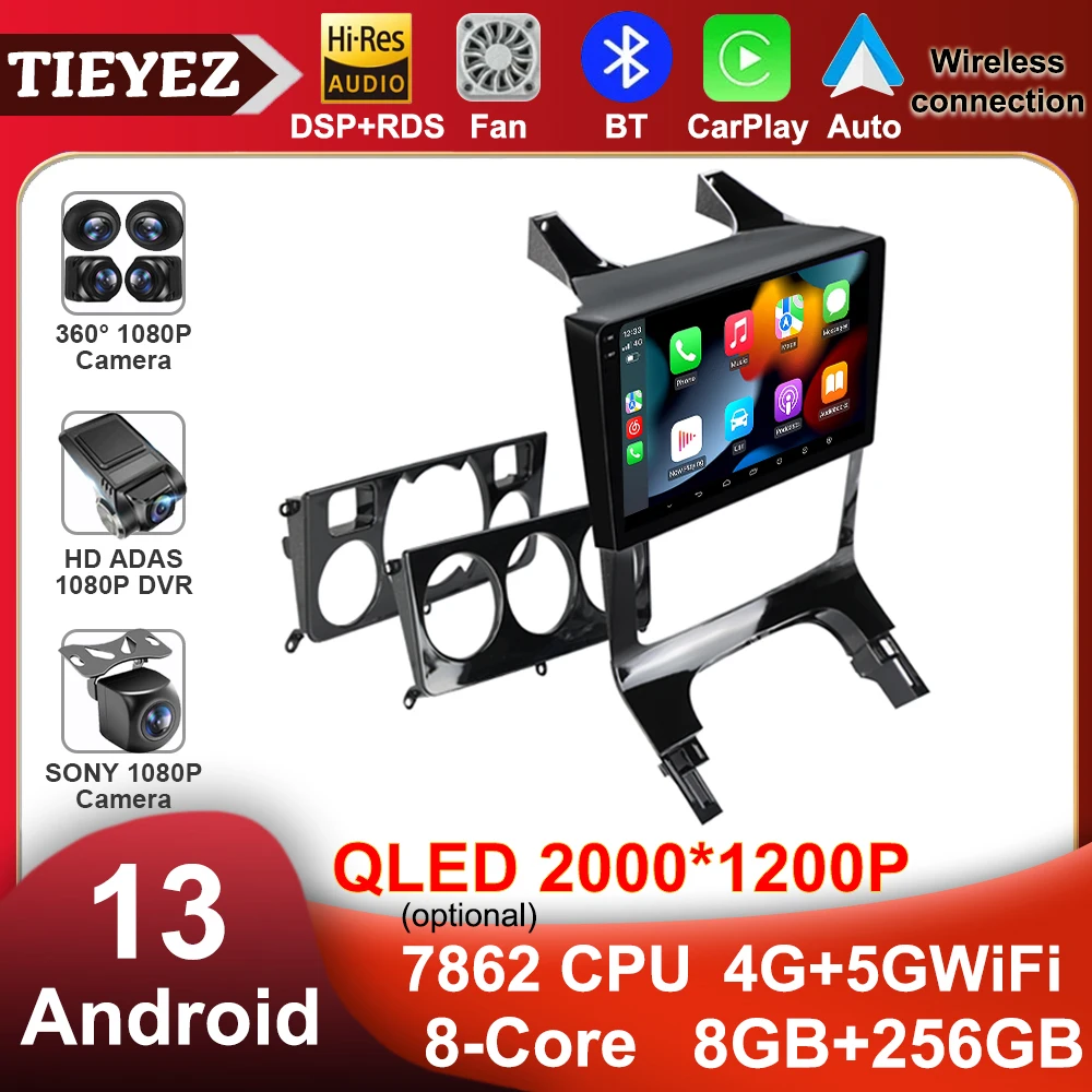 9 "Autoradio Android 13 Auto Per Peugeot 3008 1 2009 - 2016 Lettore Multimediale Qled Touchscreen Navigazione Gps Carplay Stereo