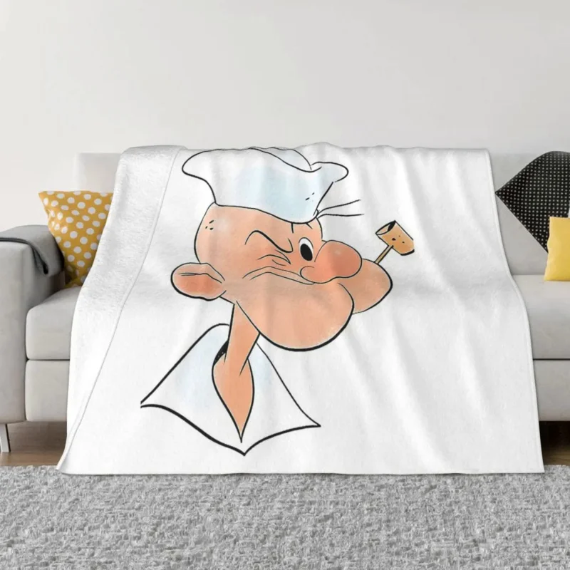 

Popeye the Sailor Olive Cartoon Blankets Coral Fleece Plush Decoration Bedroom Bedding Couch Bedspread