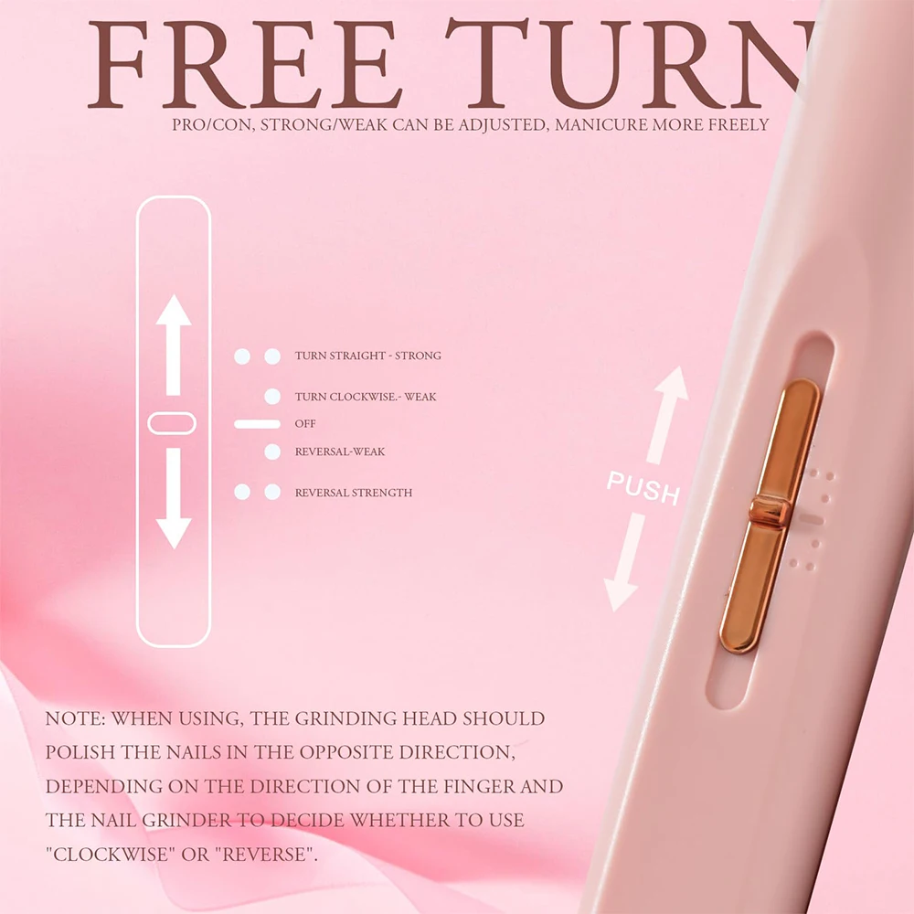 Electric Nail Drill Set Portable Quick Armor Removal Rechargeable Nail File for Acrylic Manicure Pedicure Polishing Tools 3