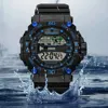 SYNOKE New Men Mountaineering Digital Watch Waterproof Shock Resist Large Screen Outdoor Running Student Fashion Watch Handsome 1