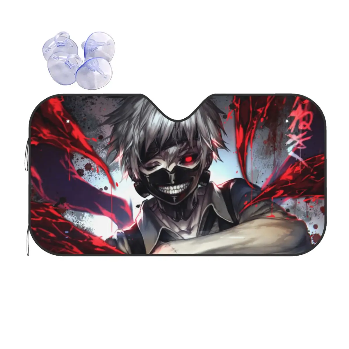 

Ken Kaneki Sunshade Windscreen Tokyo Ghoul Anime Funny Car Front Windshield 70x130cm Sunshade Visor Car-covers