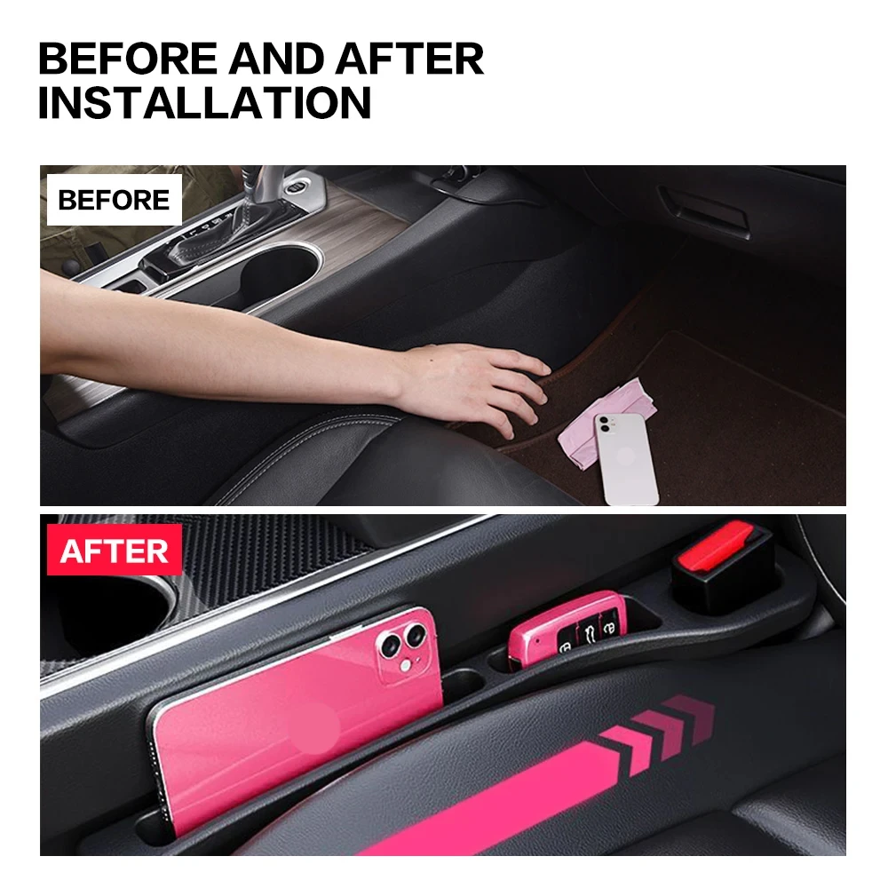 2PCS Car Seat Gap Filler Between Seats Crevice Interior Decoration Accessories For BMW AUDI VW Mercedes Benz Toyota Ford KIA ETC BEST SELLERS