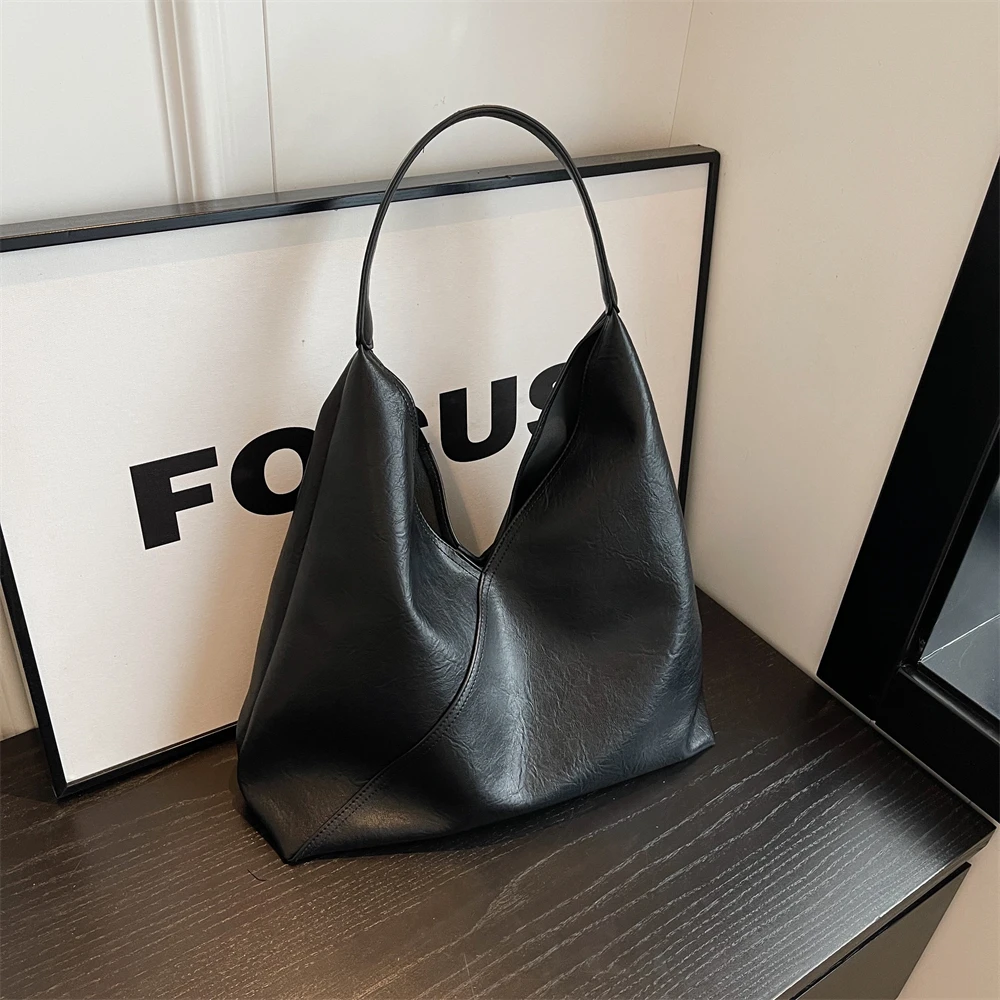 Retro 2-in-1 Shoulder Bag - Large Capacity PU Leather Tote for Women