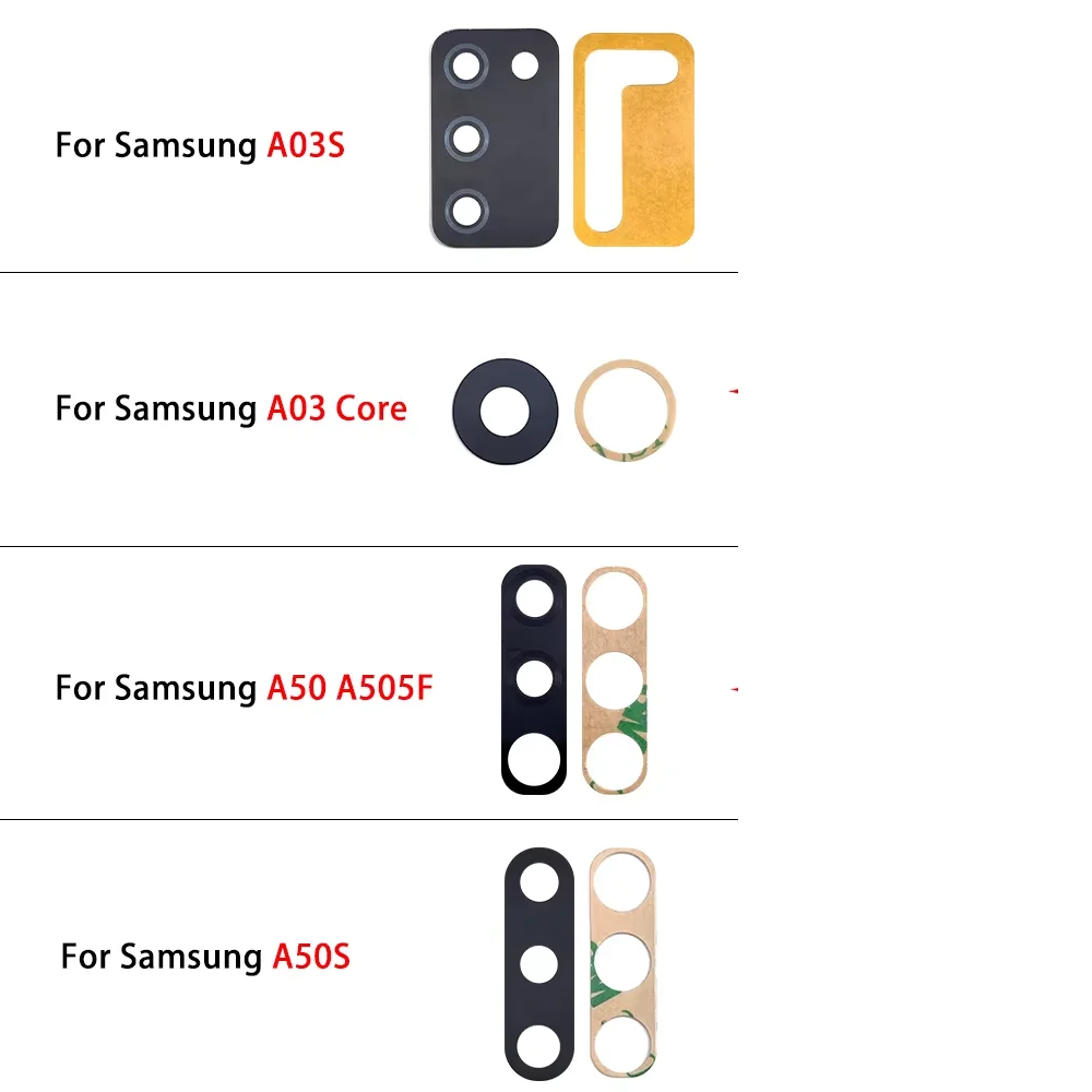 Back Camera Lens For Samsung A03S A02S A01 A02 A03 A10 A20 A30 A40 A50 A70 A70S A80 A03 Core Camera Glass Lens With Adhesive camera lens cover phone camera lens