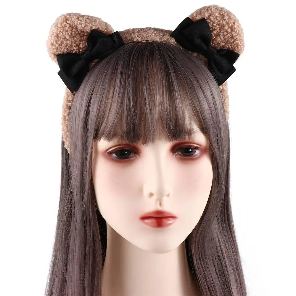 

Модные головные уборы, плюшевый мультяшный обруч для мытья лица для девочек, обруч для волос с медведем, Женский обруч для волос, повязка на голову в Корейском стиле, аксессуары для волос