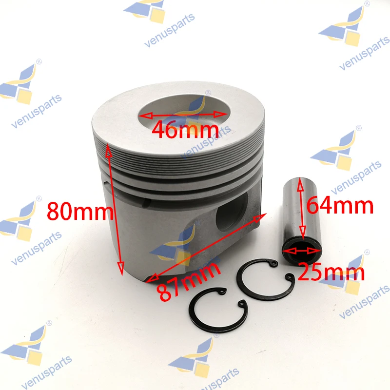 

4 pcs For Kubota V2203 V2403 Piston Engine Parts 16427-21110 17121-21120