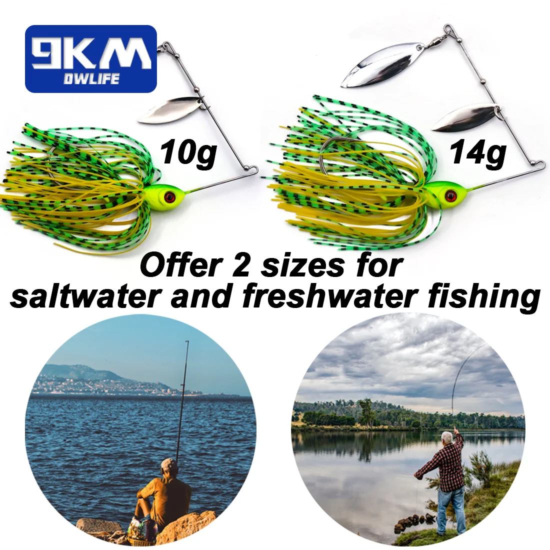 Bass Freshwater Spinner Bait 6