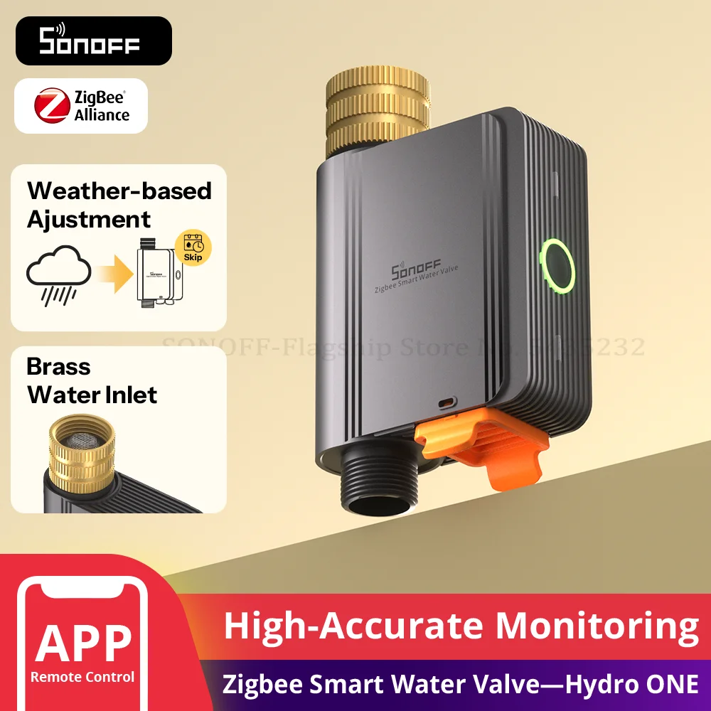 SONOFF SWV-ZFE Hydro Series Hydro ONE Zigbee Smart Water Valve With Flow Meter SWV Dual Communication Modes Water Data Insights 1