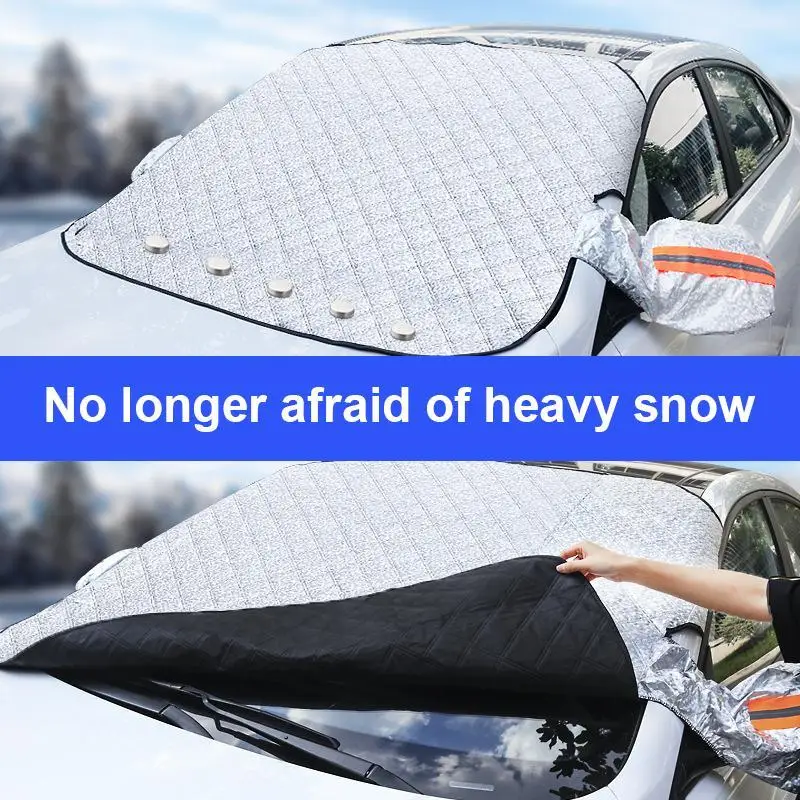 Front Windshield Cover Quilt Blanket Car Winter Snow Full Protection Windshield Cover car sunshade windshield sunshade windshield sun shade car cover car snow shield for Car Snowing Sun Shade