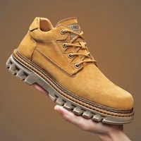 2023 Winter Ankle Boots Men's Boots Outdoor Comfortable Yellow Boots with Classic Design High Top Men Casual Shoes Choice - Image 2