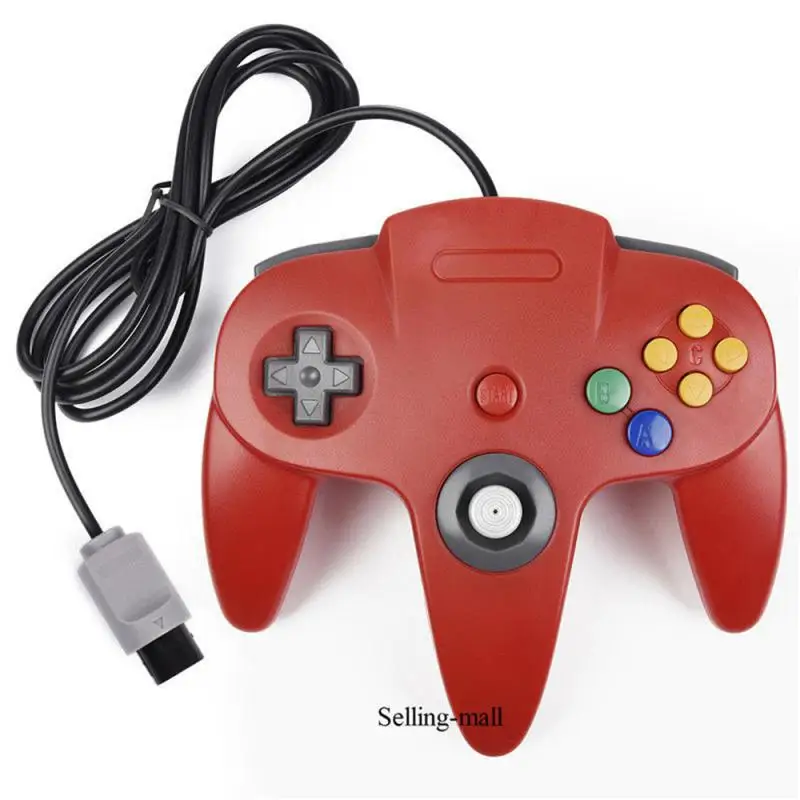 N64 Gaming Joysticks Port Transparent N64 Controller Gamepad Joysticks Joypads Game Pad Long Wired For Classic 64 Consoles Games 