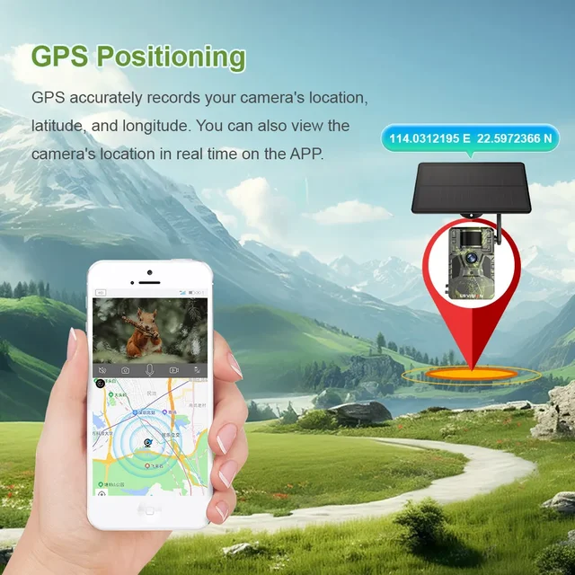 LS VISION 2K 4G Sim Solar Trail Camera with GPS 12MP PIR Motion Detection IR NIght Vision Waterproof Hunting Wildlife Cameras 3