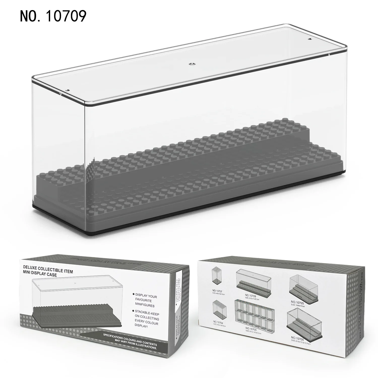 thumbnail image 2 of Nynelly 2-Level Acrylic Display Case - Dustproof Showcase For Collectibles With LED Lights 2 of 12