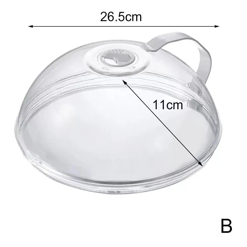 Microwave Splatter Cover 1Pcs Round Splash-proof Microwave Oven Food Cover Fresh-keeping Handle Refrigerator Cookware Part Cover Kitchen Access