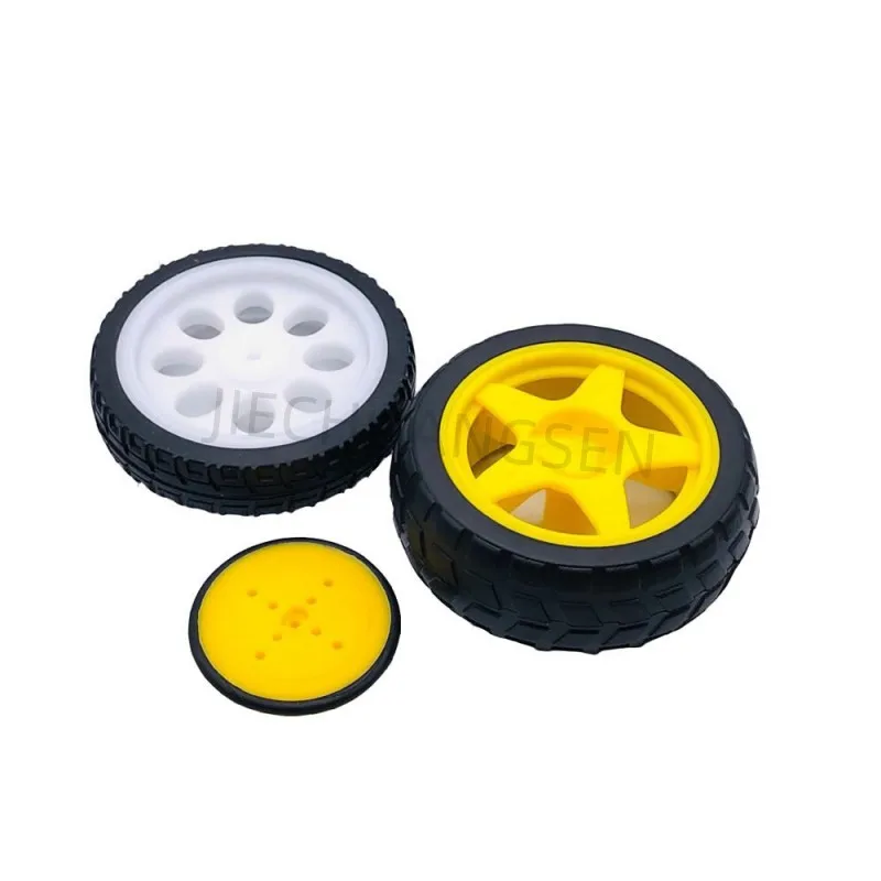 

44mm 65mm 66mm Rubber Wheel/Tyre for TT Motor Robot/Tracking Patrol Car/Intelligent Car Accessories Chassis Hole
