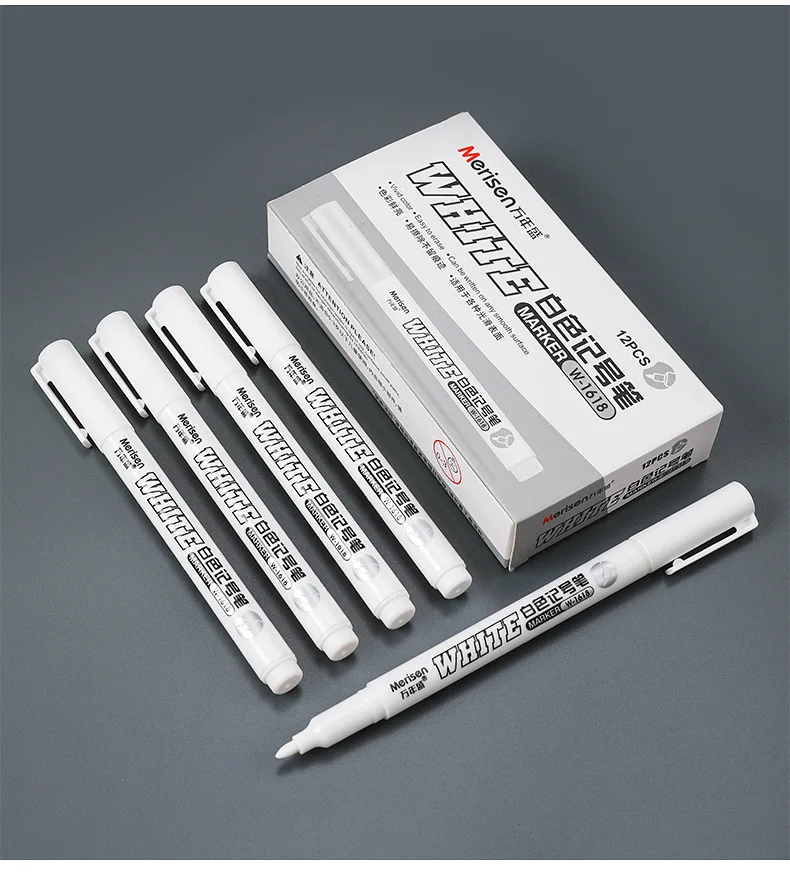 1,0mm 1/5Pcs Weiß Marker Stift Graffiti Gel Bleistift Wasserdichte Fettige Pen Permanent Reifen Malerei Graffiti Gel stift Notebook Zeichnung – Detail 11
