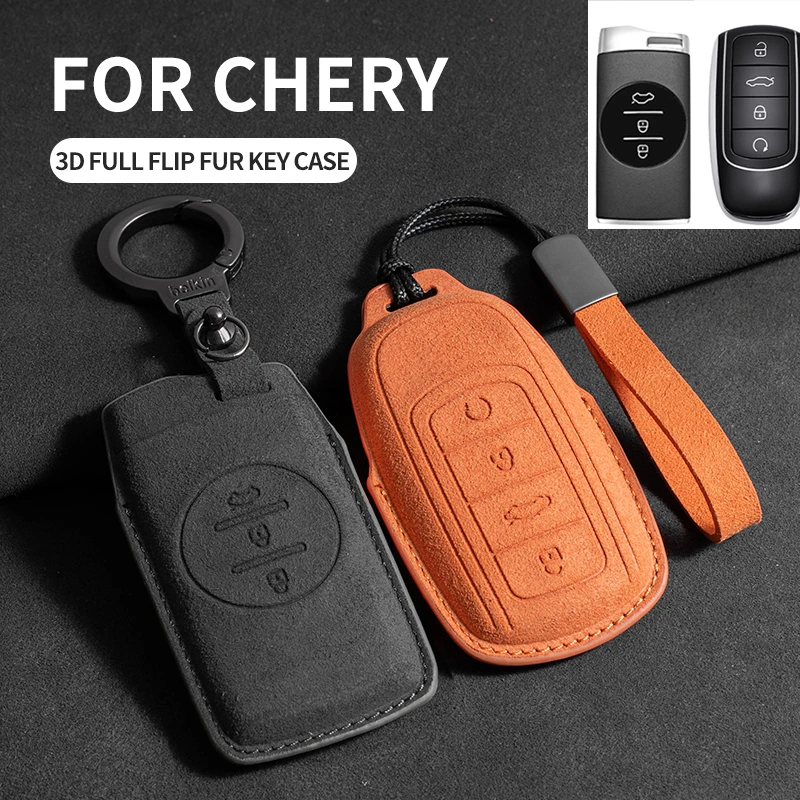 

FOR CHERY Omoda 5 Tiggo 8 Pro 9 arrizo 5plus Tiggo 3 5X plus Jaecoo J7 8 Exeed TXL Key Fob Cover Suede leather case accessories