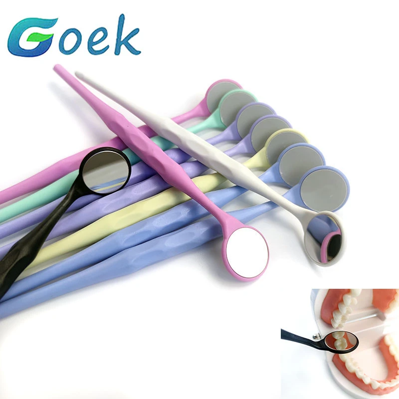 2pcs Dental Doublesided Oral Mirror Oral Examination Mirrors Autoclavable Stainless Steel Lens