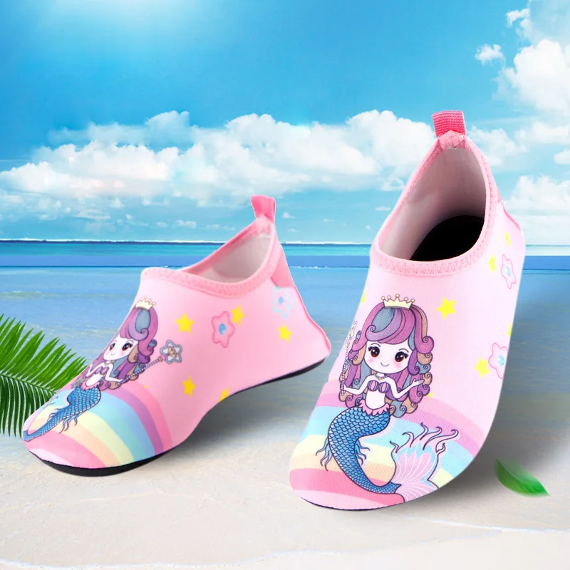Children Water Shoes Non-Slip Aqua Shoes Kids Water Skin Barefoot Sports Swimming Beach Pool Shoes for Boys & Girls 5