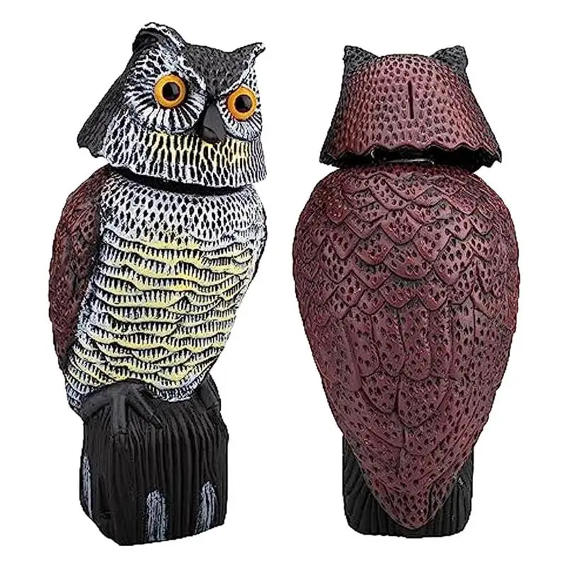 

Owl Decoys For Birds Deterrents Weatherproof Owl Bird Control Device With 360 Swivel Head Fake Owl Decoy Scarecrow Sculpture For