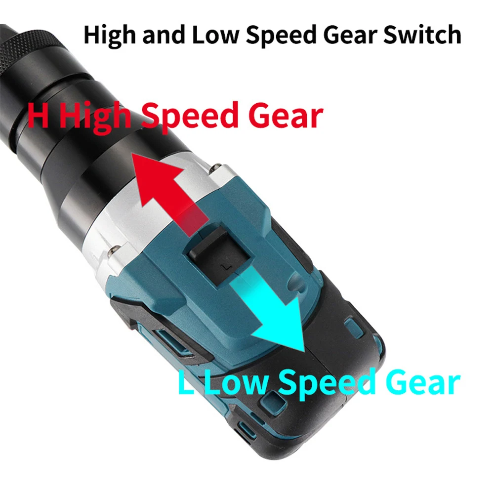 Brushless Riveting Gun Powerful Electric Rivet Nut Machine Kit with Riveter Heads Automatic Electric Riveter Set Riveting Tool
