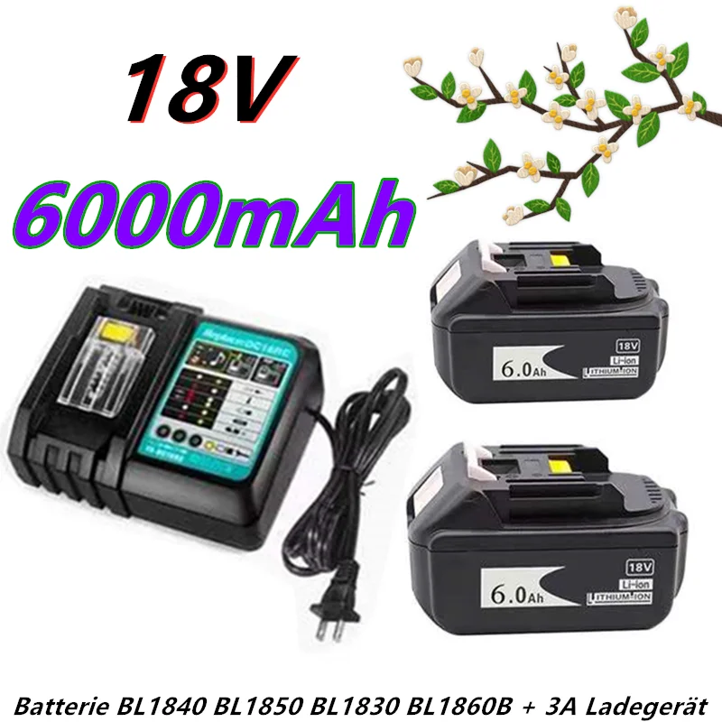 

Оригинальный аккумулятор BL1860 Akku 18 в 6000 мА/ч литий-ионный аккумулятор для Makita 18 в BL1840 BL1850 BL1830 BL1860B + 3A зарядное устройство