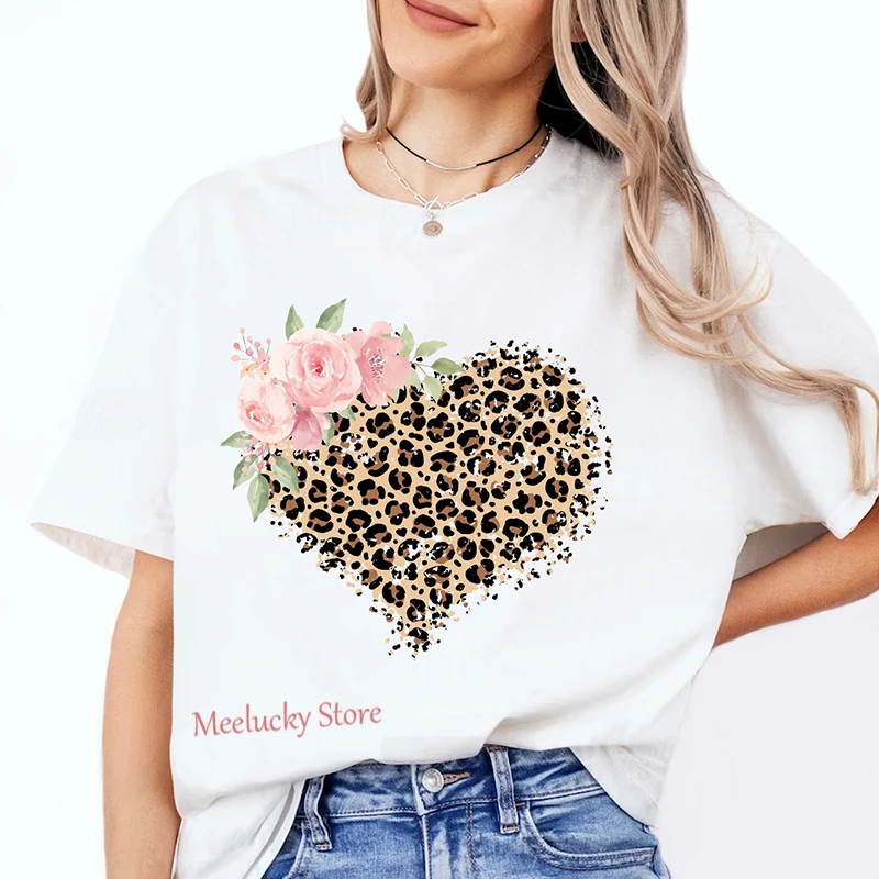 Женский топ с принтом Love мультфильма, корейский Свободный Топ из чистого хлопка с принтом, удобный для лета
