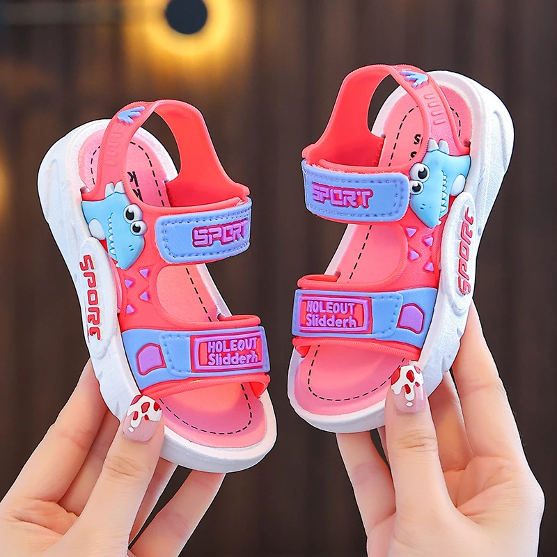 Trendy Cute Cartoon Open Toe Sandals For Boys Breathable Lightweight Wear-resistant For All Seasons kids shoes,children sandals,kids sandals,beach shoes