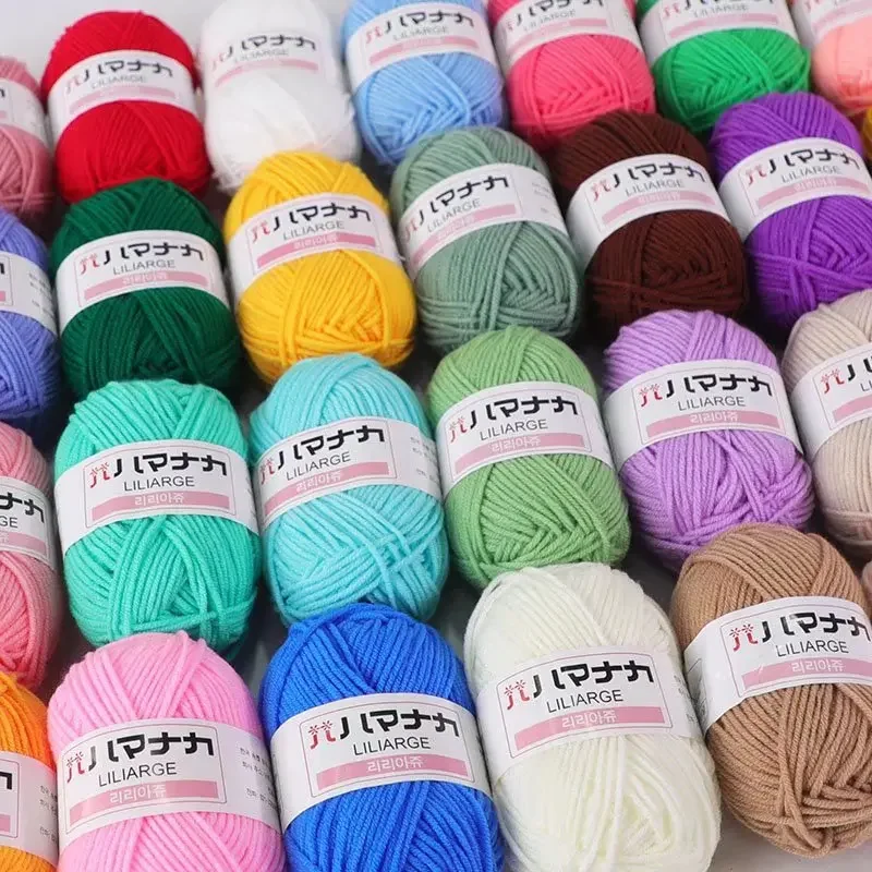 Baby Knitting Wool Yarn Milk Sweet Soft Cotton Thick Yarn Fiber Velvet Hand Knitting Wool Crochet for DIY Sweater