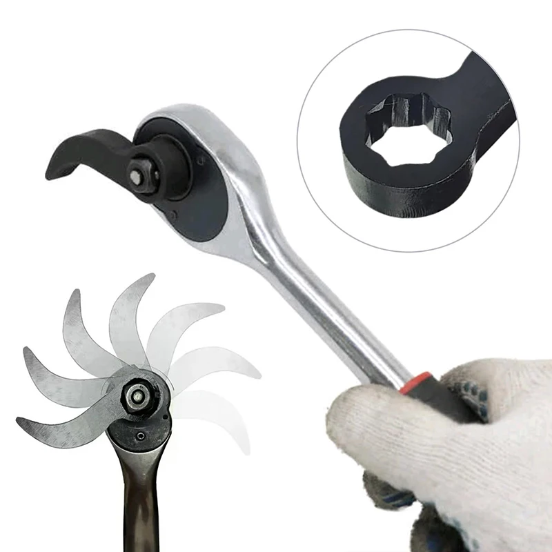 Pry Bar Wrench Adaptor Head Horn Type Half Shaft Removal Tool Openend Wrench Half Shaft Crowbar Adapter Head Car Repairing Tools