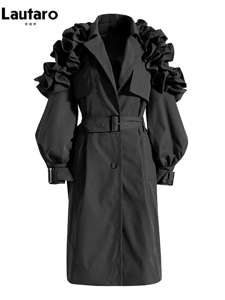

Lautaro весенне-осенняя Длинная черная или хаки фоторемень Элегантная стильная роскошная дизайнерская одежда модельная Мода