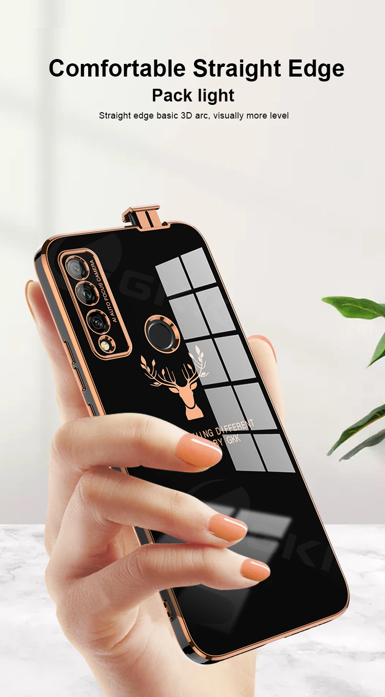 Luxury Plating Square Soft Case For Huawei Honor 9X Global Lifting Lens Protecti