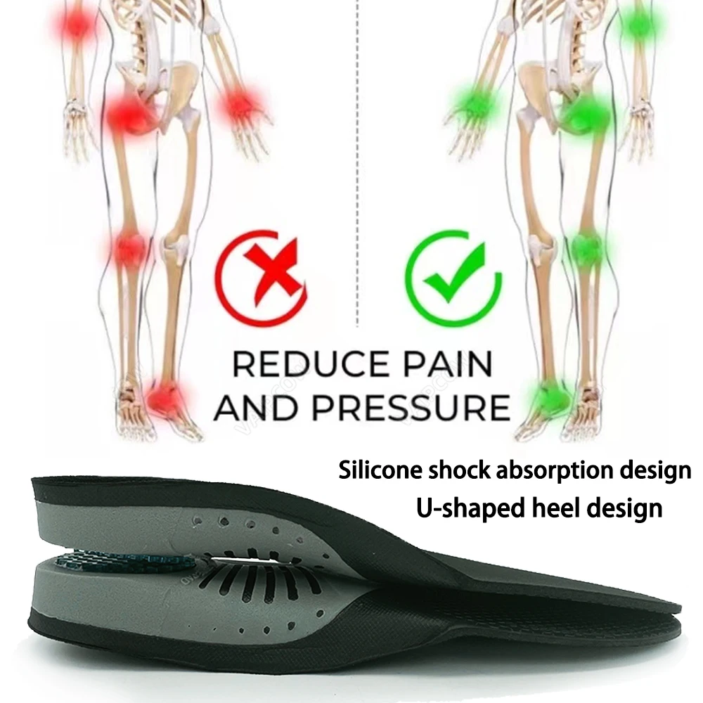 1Pair Orthopedic Insoles Orthotics Flat Foot Health Sole Pad For Shoes Insert Arch Support Pad Plantar Fasciitis Feet Care Pads
