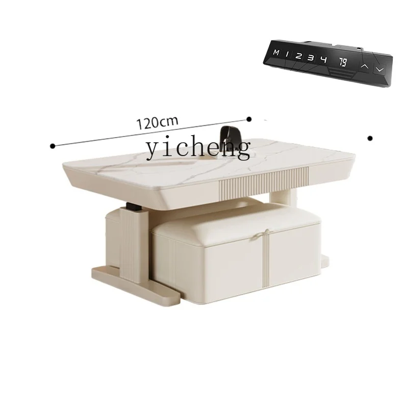 

YY Automatic Lifting Coffee Table Small Apartment Intelligent Electric Multi-Function Tea Table