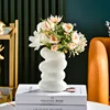 Plastic Spiral White Vase Nordic Creative Flower Arrangement Container For Kitchen Living Bedroom Home Decoration Ornament 3