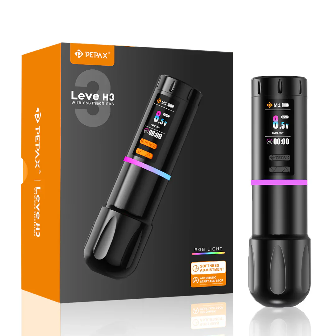 【PEPAX】 Leve H2 Wireless Pen タトゥーマシン PEPAX Leve H2 Wireless Pen Machine (4.2 Orange)